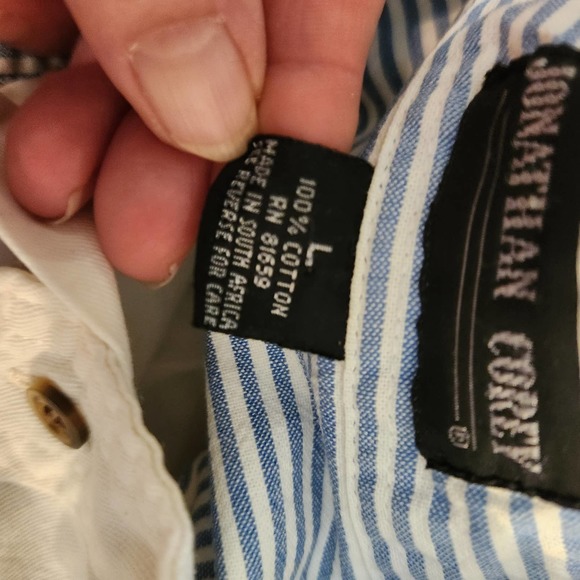 Jonathan Corey size L Men's Button Down Shirt 100% Cotton Team Eglin Fishing - Picture 11 of 13